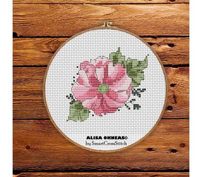 Pink Flower cross stitch pattern