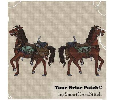Roach Witcher Horse cross stitch pattern