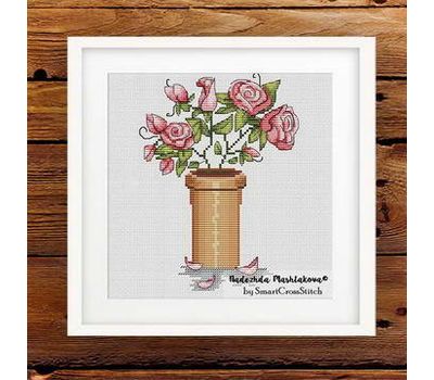 Bouquet of roses free cross stitch pattern