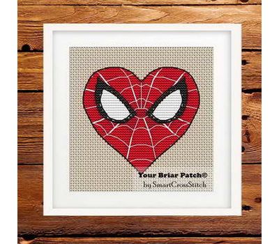 Spider Man Heart Cross stitch