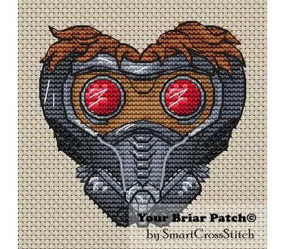 Star-Lord Heart Cross stitch pattern