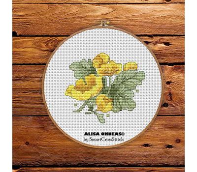 Yellow Flower cross stitch pattern