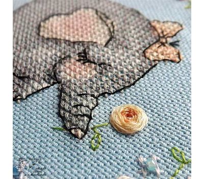 Cute Elephant Cross Embroidery