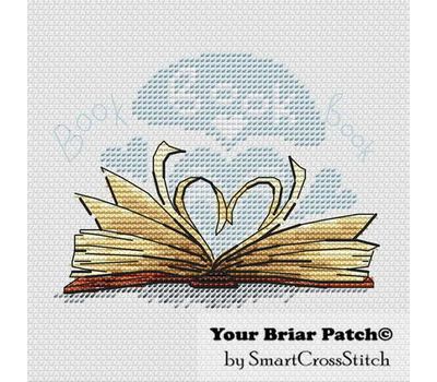 Book Shelf - Heart cross stitch