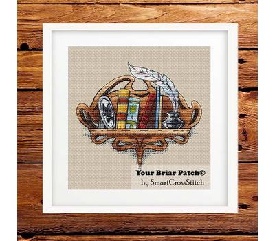 Book Shelf - Feather cross stitch pattern