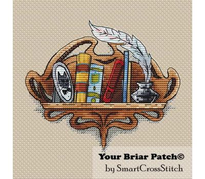 Book Shelf - Feather cross stitch