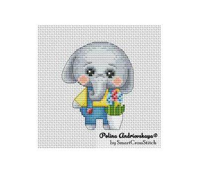 Cute Elephant cross stitch