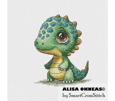 Little Dino Girl cross stitch