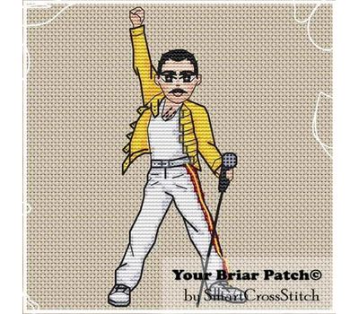Freddie Mercury cross stitch