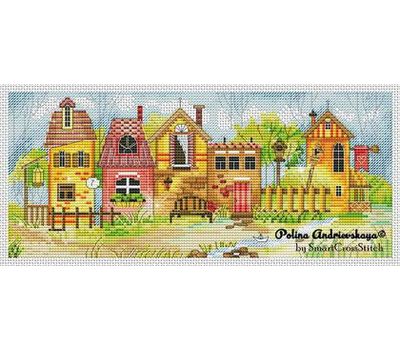 Houses Panel cross stitch