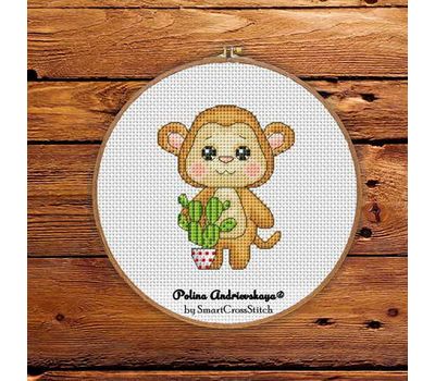 Cute Monkey cross stitch pattern
