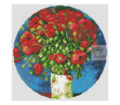 Vase with Poppies by Van Gogh cross stitch