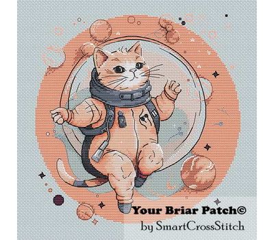 Space Cat cross stitch