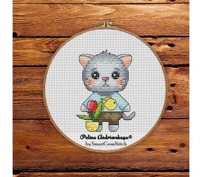 Cute Cat cross stitch pattern