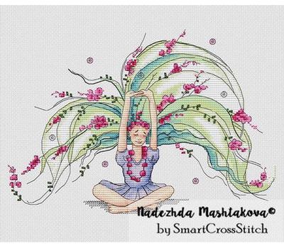 Spring girl cross stitch