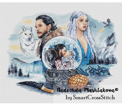 Jon Snow and Daenerys Cross stitch
