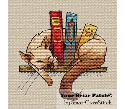 Book Shelf - Cat cross stitch