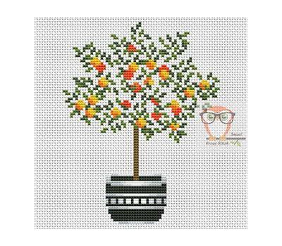 Tangerine Tree free cross stitch