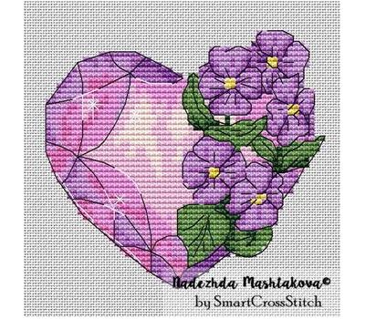 Purple Flowers cross stitch pattern