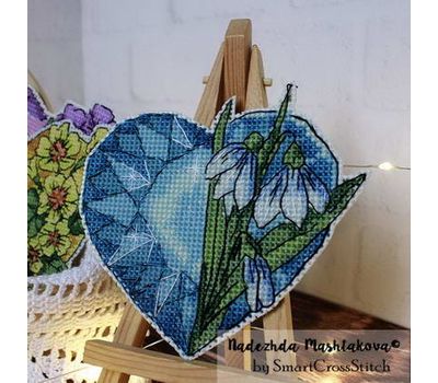 Aquamarine Heart cross stitch