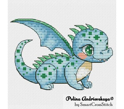 Cute Blue Dragon cross stitch