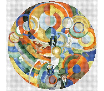 Carousel of Pigs by Robert Delaunay cross stitch