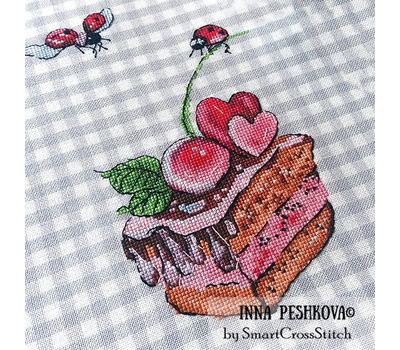 Cherry Cake cross stitch pattern
