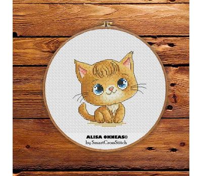 Cute Cat free cross stitch pattern