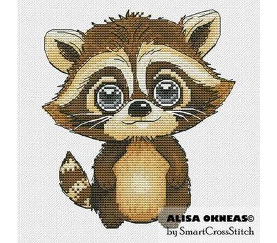 Cute Raccoon cross stitch