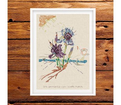 Irises by Salvador Dali cross stitch pattern