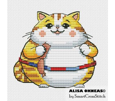 Fat Cat cross stitch