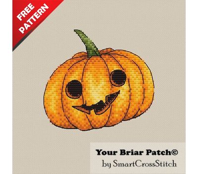 Halloween Pumpkin Free cross stitch pattern