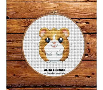 Hamster cross stitch pattern