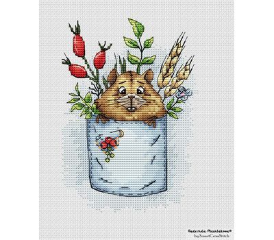 Hamster in the Pocket cross stitch