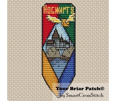 Hogwarts Flag Free cross stitch pattern