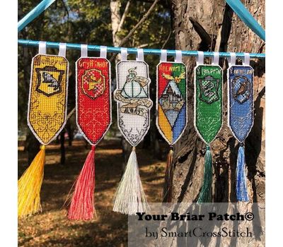 Hogwarts faculties symbols cross stitch patterns