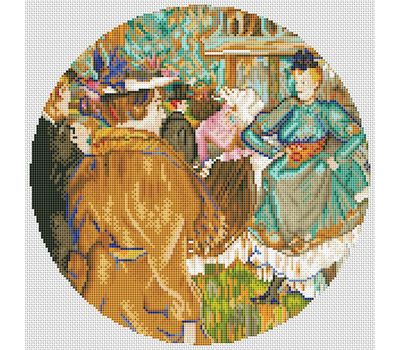 In Moulin Rouge by Tolouse Lautrec cross stitch