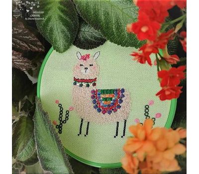 Llama Alma cross stitch pattern