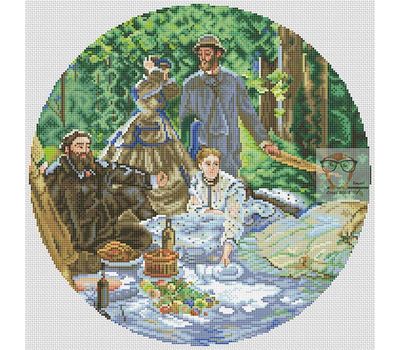 Luncheon on the Grass by Claude Monet cross stitch