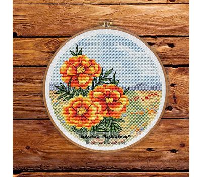 Marigolds cross stitch pattern