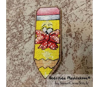 Pencil with Bow Free cross stitch pattern