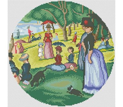 A Sunday Afternoon (1885)  by Georges Seurat cross stitch