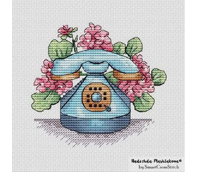Flower Telephone cross stitch