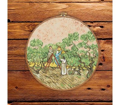 The Olive Orchard by Van Gogh cross stitch pattern