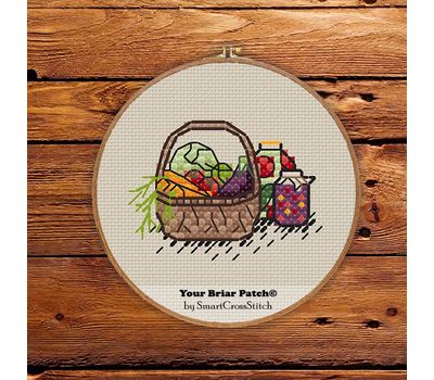 Vegetables Basket Free cross stitch