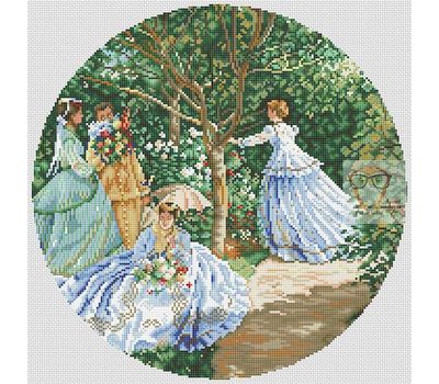 Women in the Garden by Claude Monet cross stitch