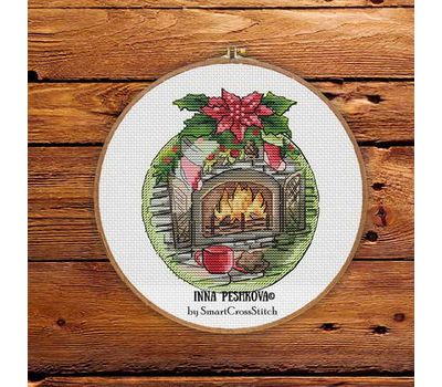 Xmas Ball with Cup cross stitch pattern