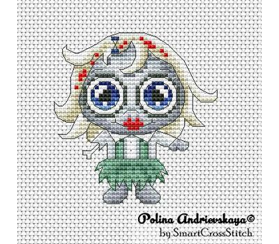 Cute Zombie Girl cross stitch