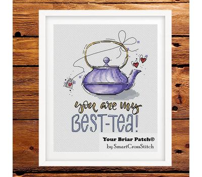 You're my Best-tea cross stitch pattern
