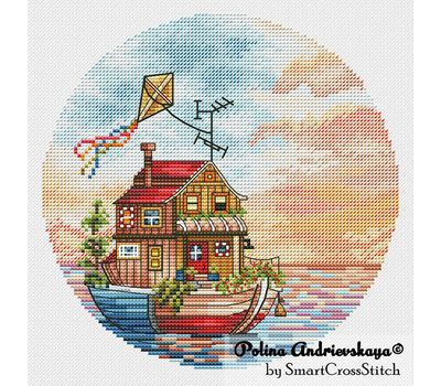 Boat House #3 cross stitch chart
